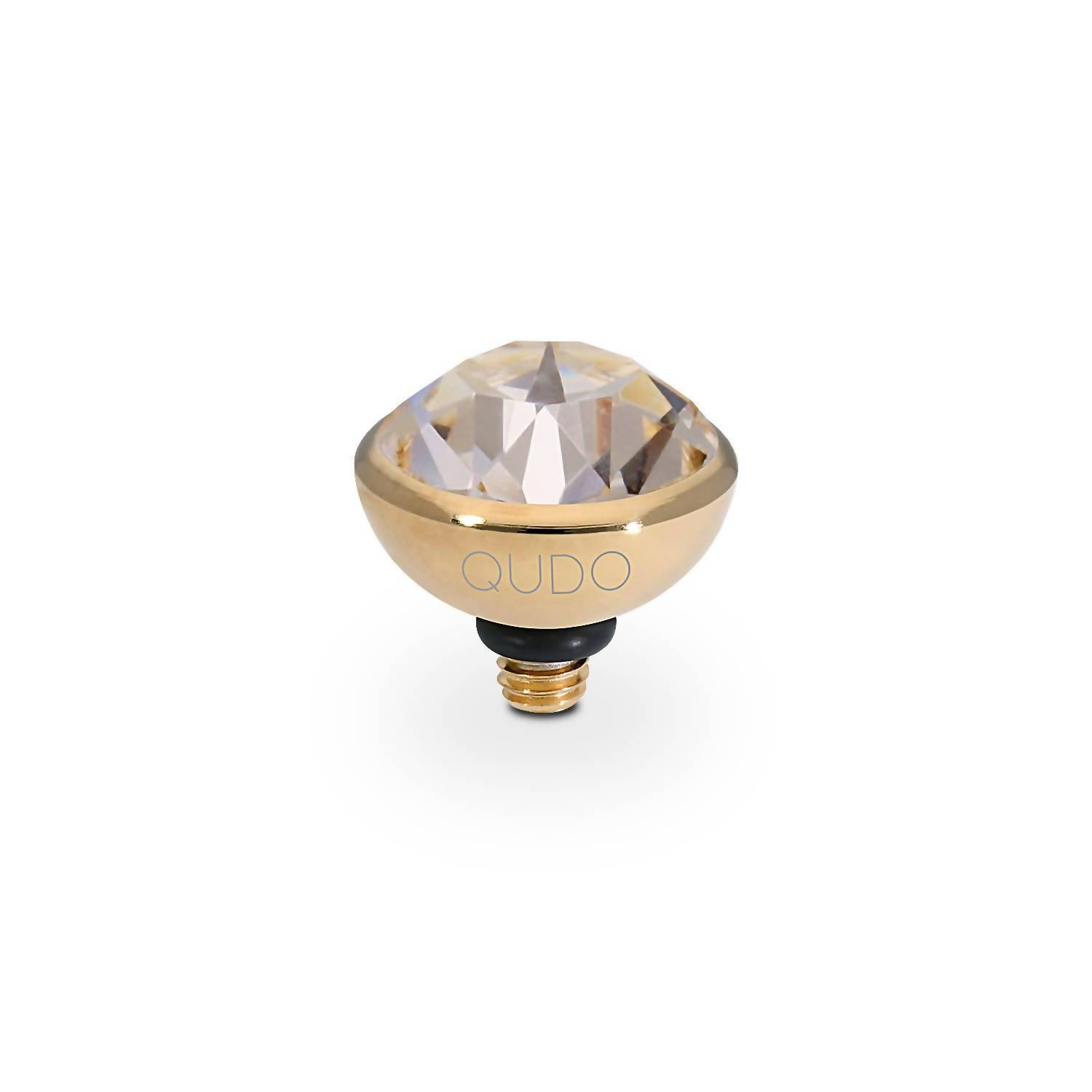 New Qudo Women's Bottone Ring Topper In Silk